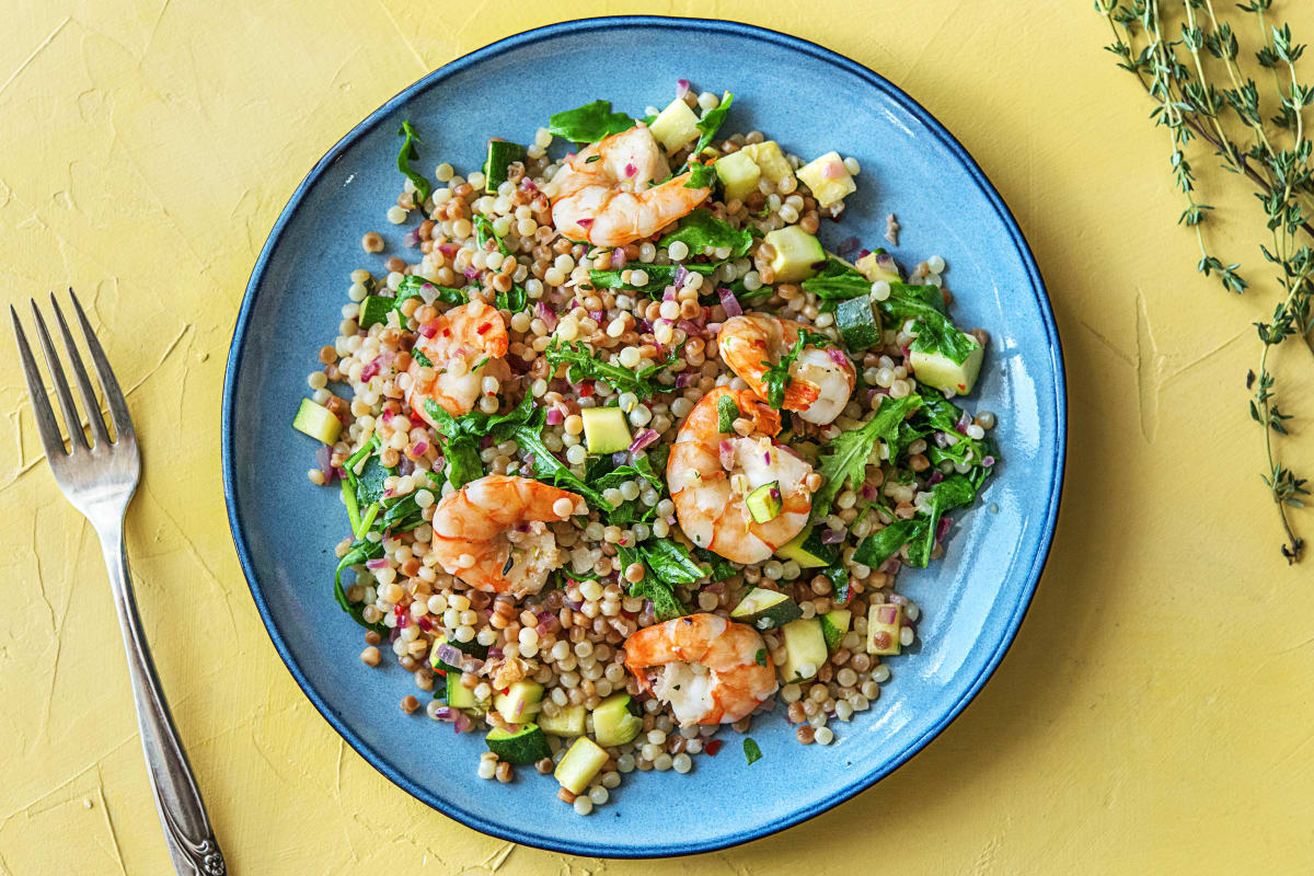 Parelcouscous Met Grote Garnalen En Courgette Recept Hellofresh