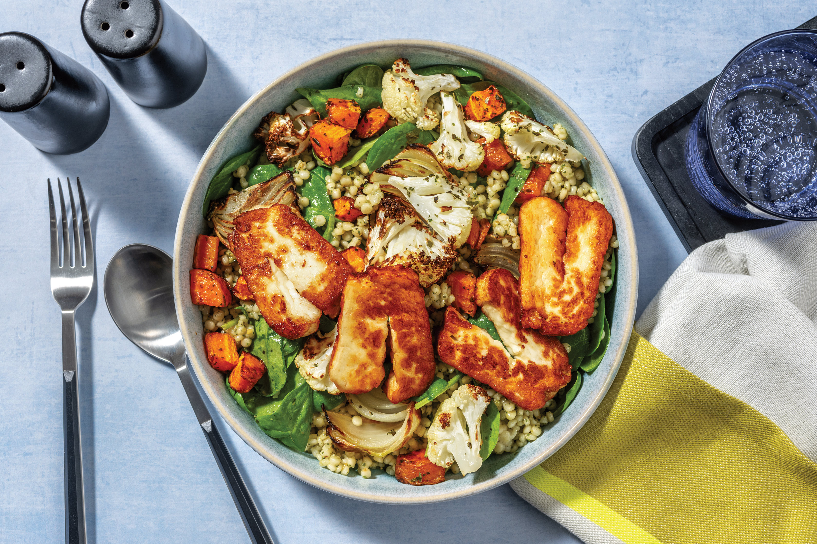 Honey Glazed Haloumi Couscous Recipe Hellofresh