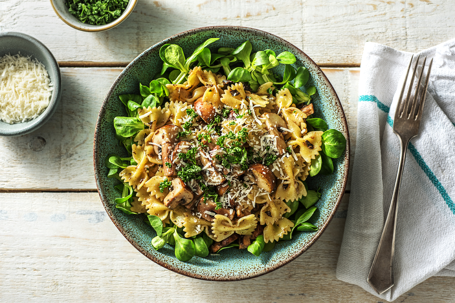 Farfalle Pesto Aux Champignons Des Bois Recette HelloFresh