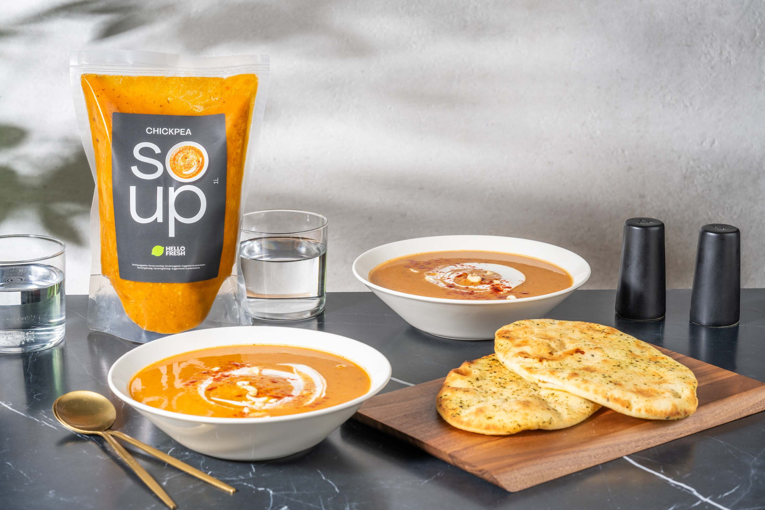 Soupe De Pois Chiches Et Pain Naan Aux Herbes Recette HelloFresh