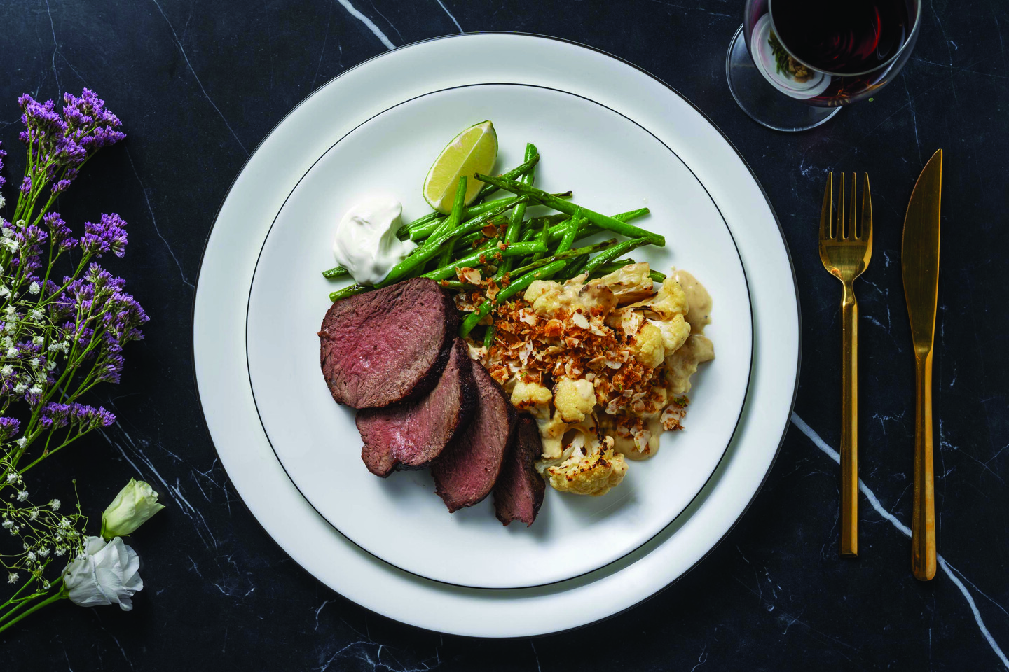 Beef Eye Fillet Cheesy Cauliflower Recipe Hellofresh