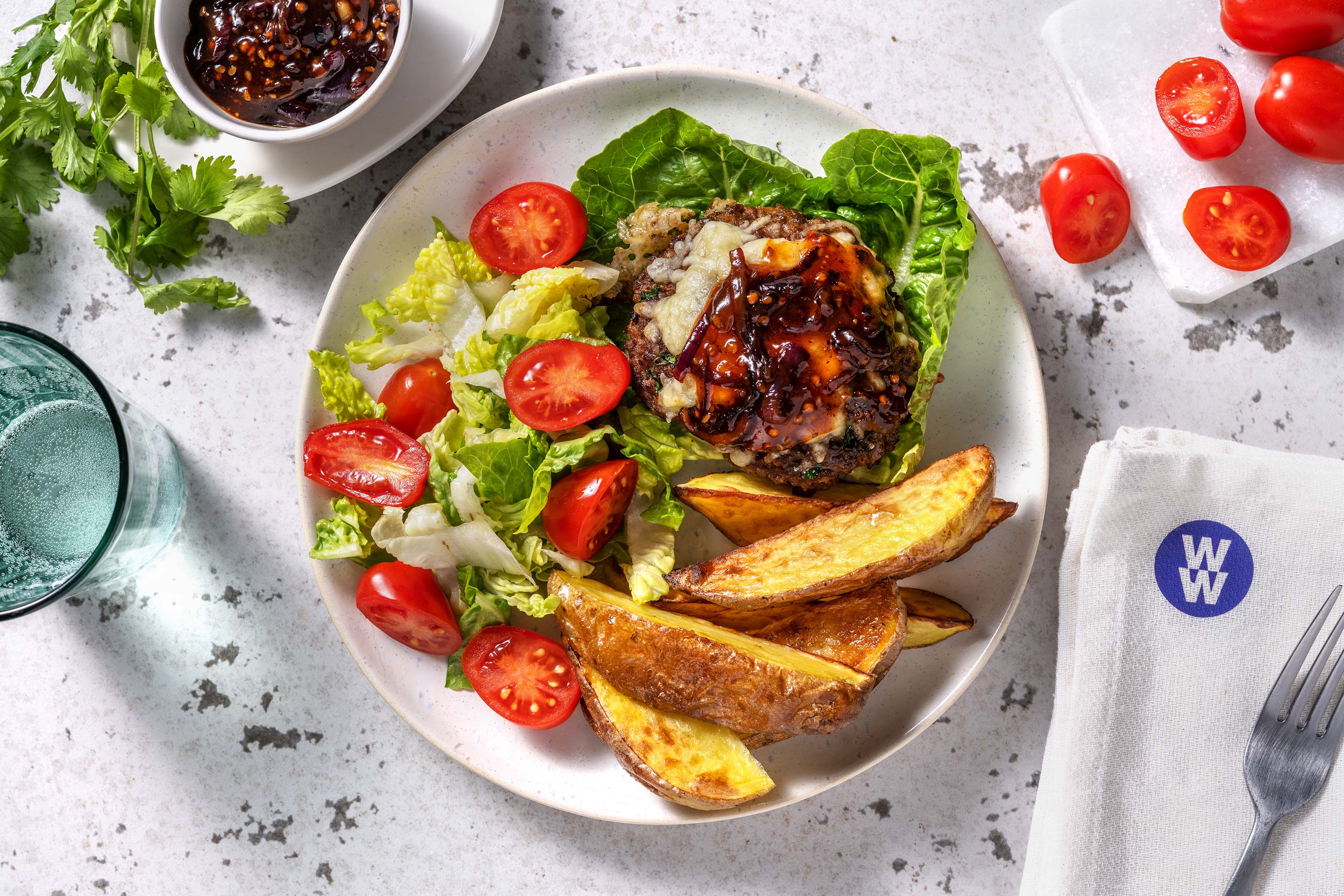 Cheesy Mexican Style Spiced Naked Burger Recipe HelloFresh