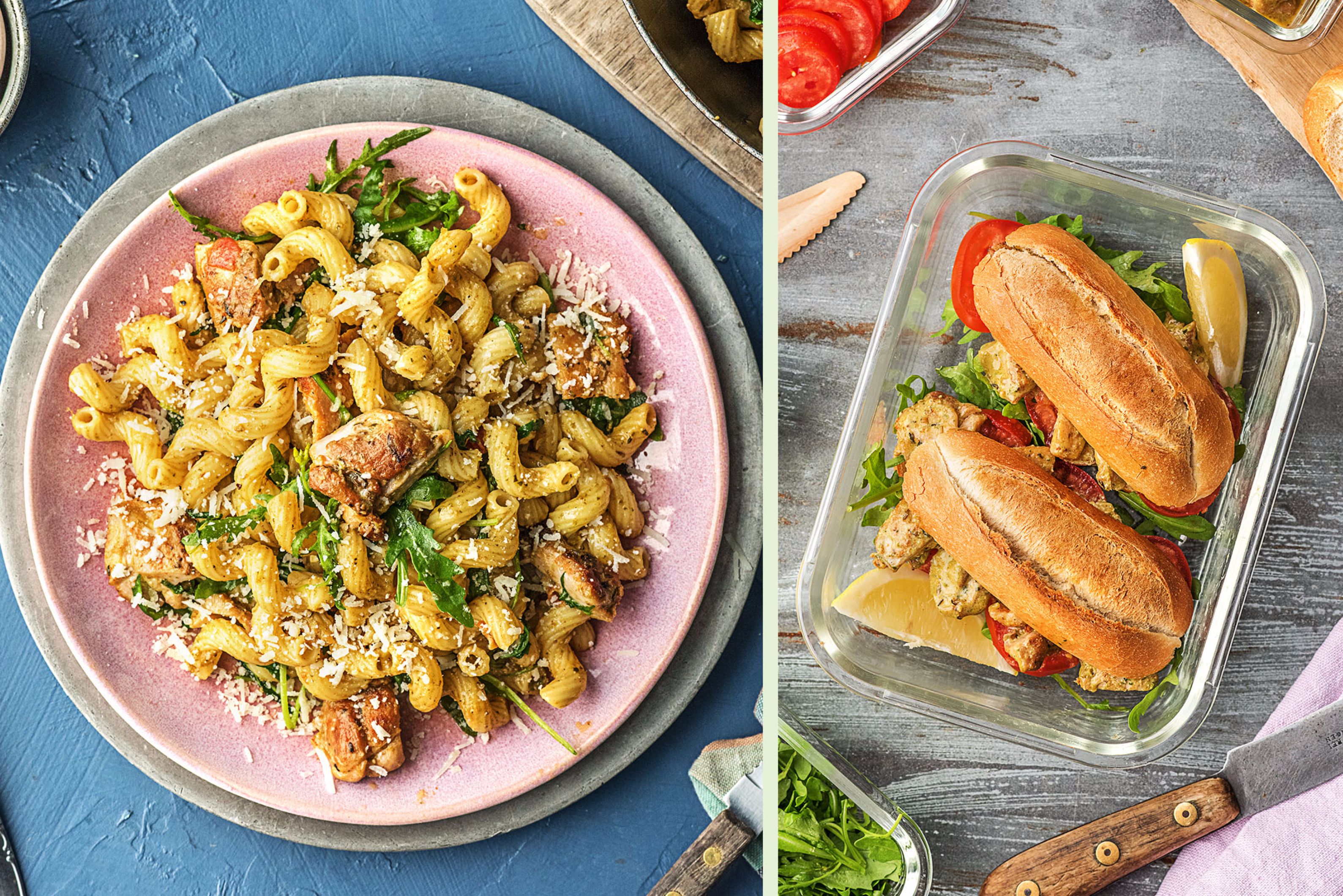 Chicken Thigh And Pesto Pasta Dinner Recipe Hellofresh