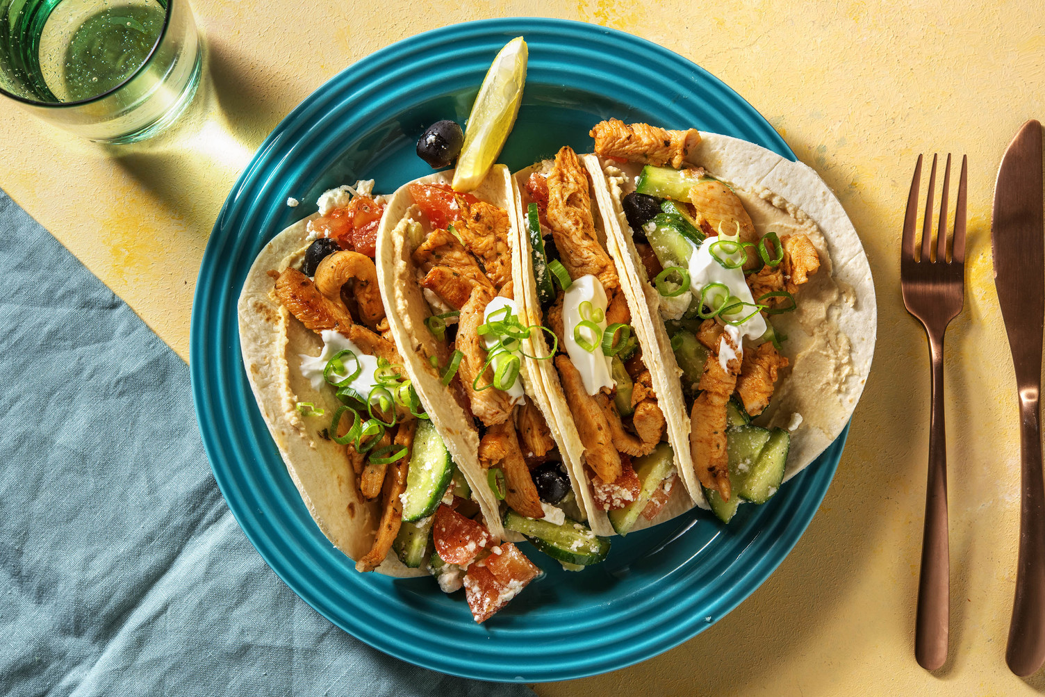 Griechische Tacos mit Souvlaki Hähnchen Rezept HelloFresh