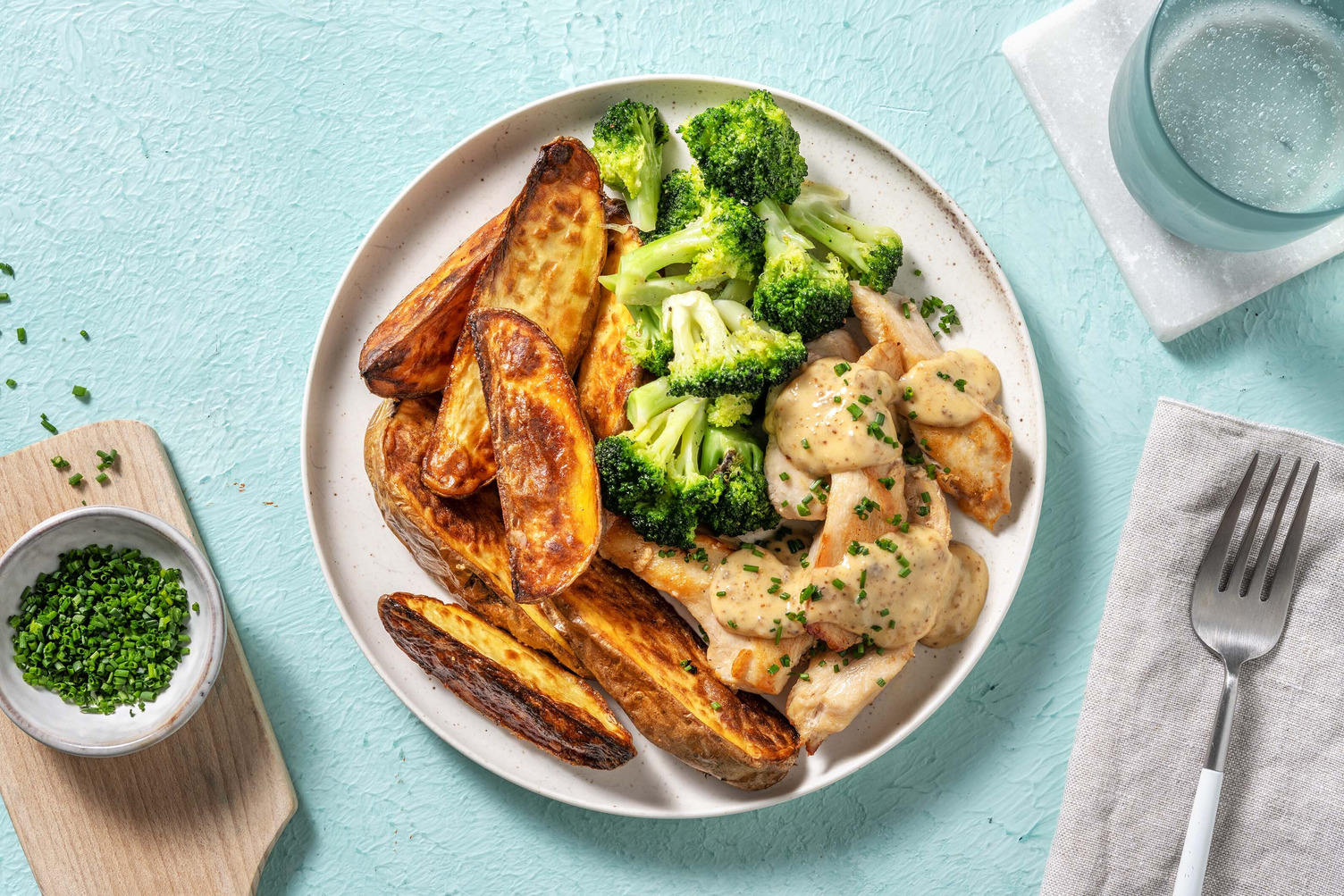 Poulet dans une sauce crémeuse à la ciboulette Recette HelloFresh