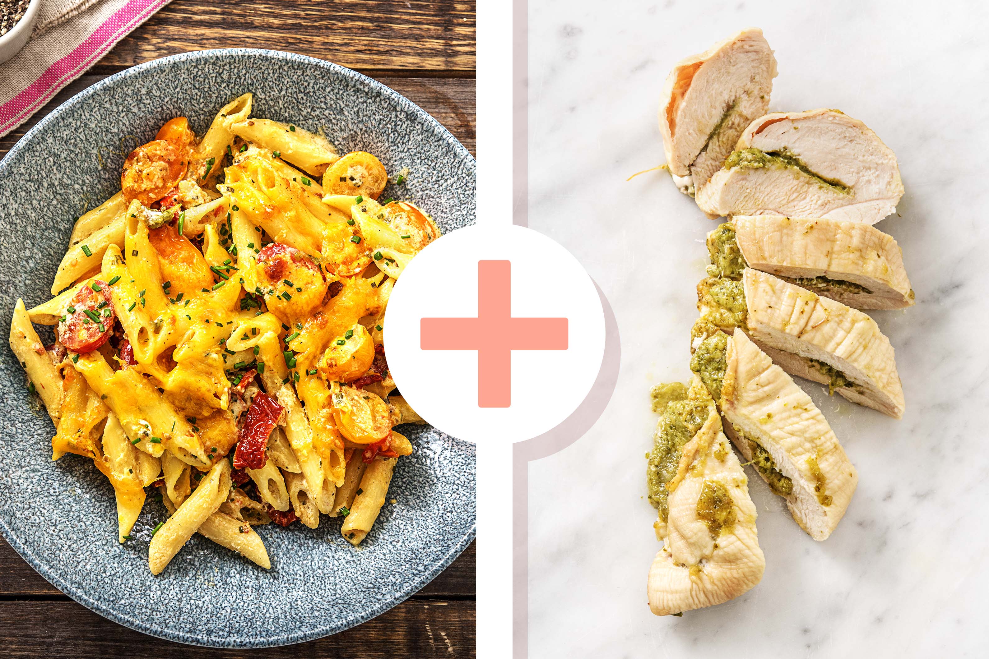 Berbackene Penne Mit Gef Llter H Hnerbrust Rezept Hellofresh