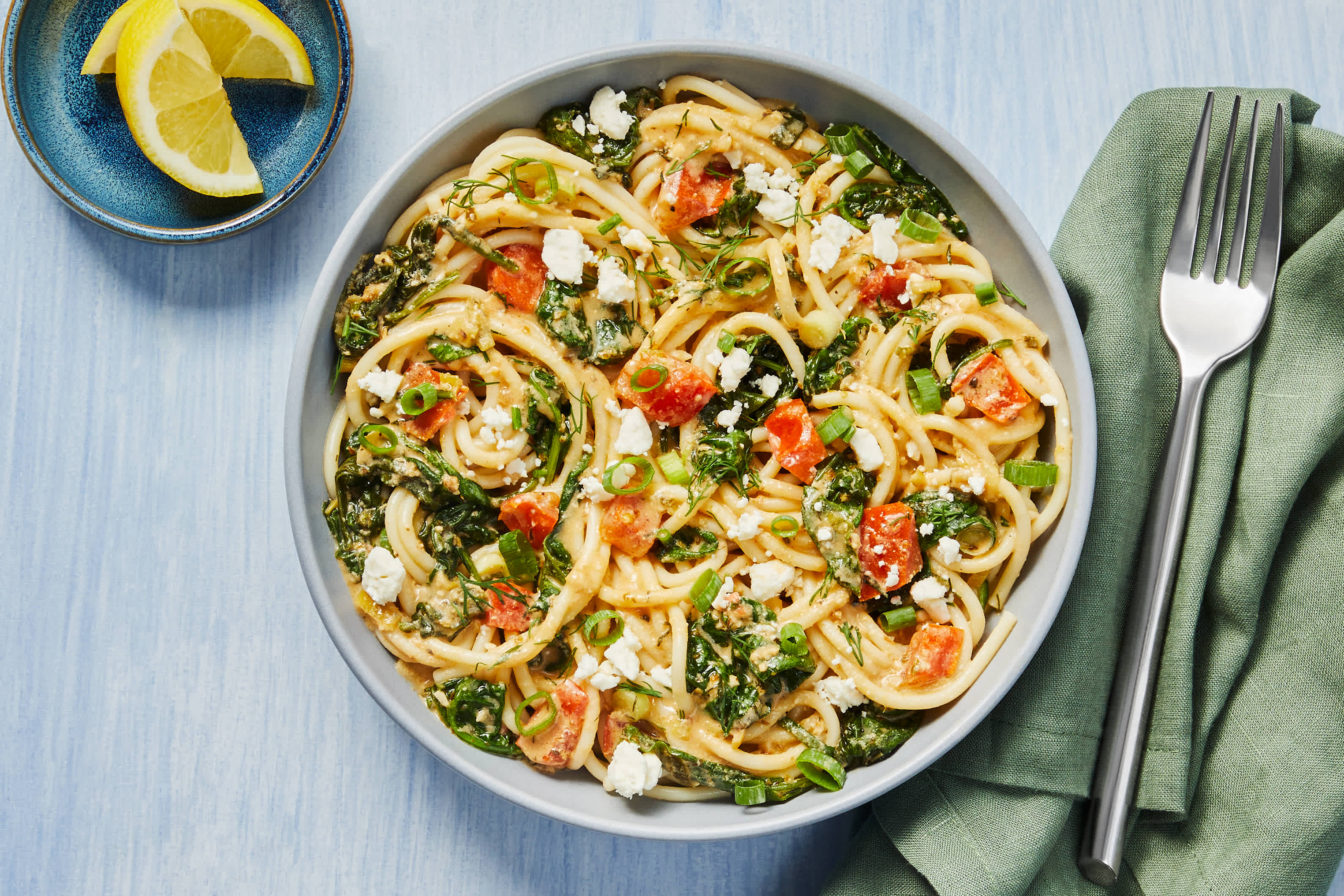 Greek Diner Spaghetti With Feta Recipe Hellofresh