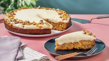 Spiced Carrot & Nut Cake with Lemon Buttercream Frosting | Serves 6+