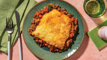 Italian Beef & Spinach Pie with Potato Topping & Parmesan