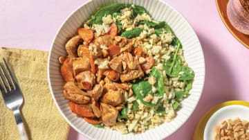 Caribbean Chicken Curry with Spinach Cauliflower Rice & Cashews