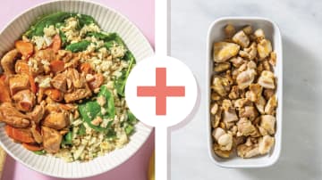 Double Caribbean Chicken Curry with Spinach Cauliflower Rice & Cashews