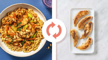 Chicken Tenders Chow Mein-Style Noodles with Stir-Fried Veggies and Peanuts