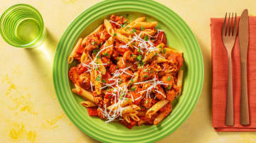 Chorizo Arrabiata with Fresh Penne and Parsley
