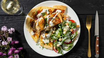 BBQ Chicken Pizzas with Garden Salad