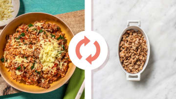 Pork Ragù with Orzo and Cheesy Toasts