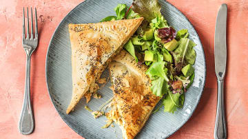 Salmon En Croute with Poppy Seed & Avocado Salad