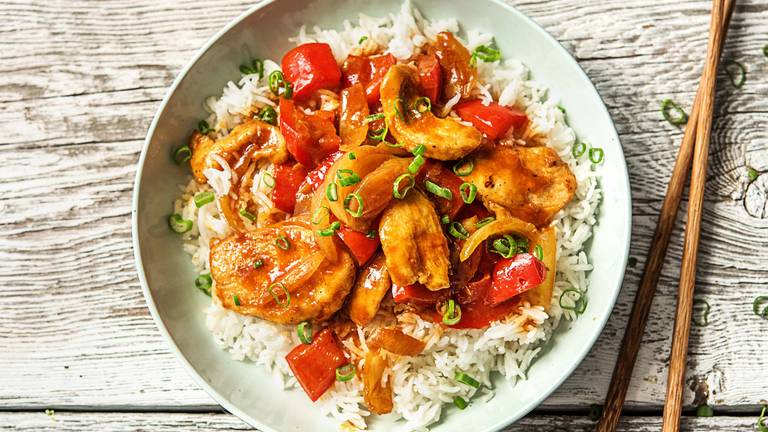 Hähnchenpfanne süß-sauer