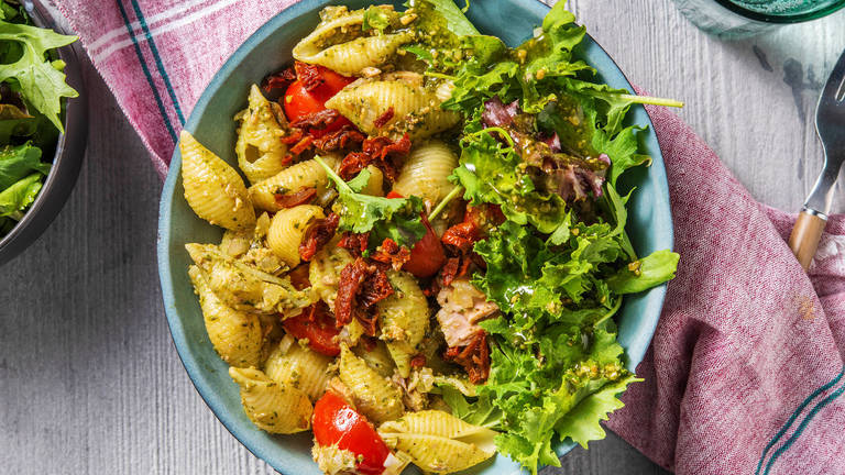 Conchiglie sauce au pesto et au thon
