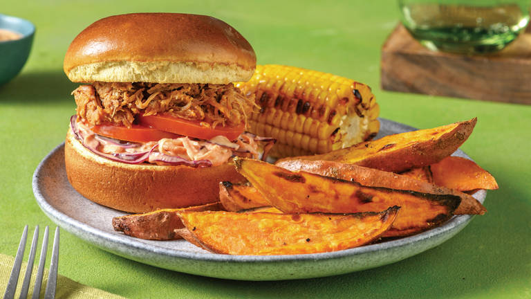 Easy BBQ Pulled Pork & Slaw Burger