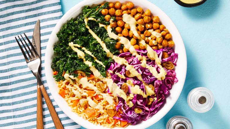 Crunchy Curried Chickpea Bowls