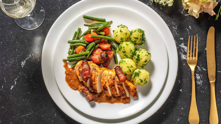 Hähnchenbrust mit Speckpflaumen