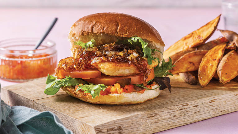 Haloumi & Tomato Relish Burger
