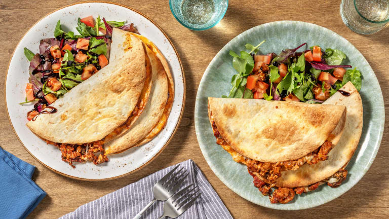 Pork Bolognese and Cheese Quesadillas