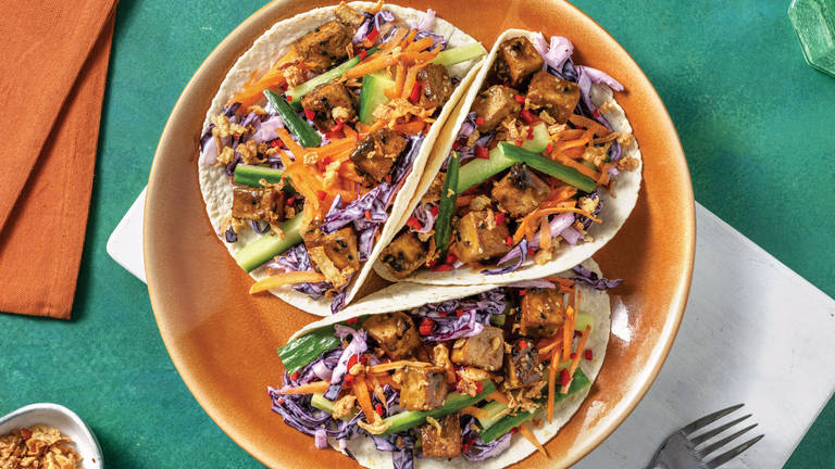Quick Japanese Tofu Tacos