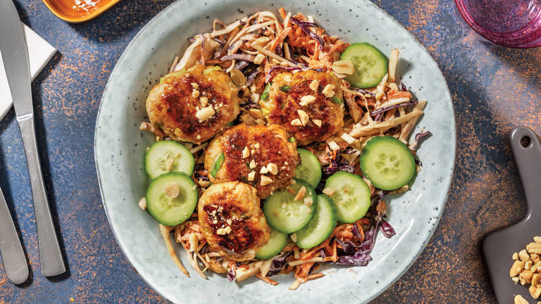 Quick Soy-Glazed Pork Rissole Bowl