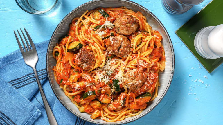 Sausage Meatball Spaghetti