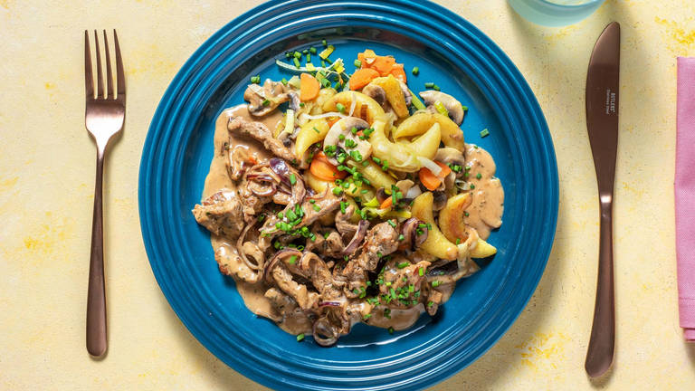 Schnelles Rindergeschnetzeltes