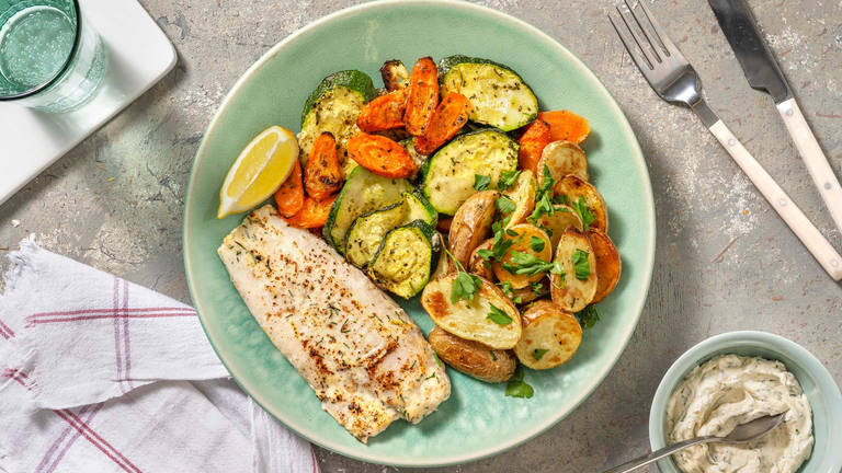 Seehecht mit Dill-Schmand-Haube