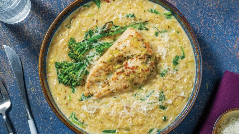 Slow-Cooked Chicken & Creamy Risoni Bake