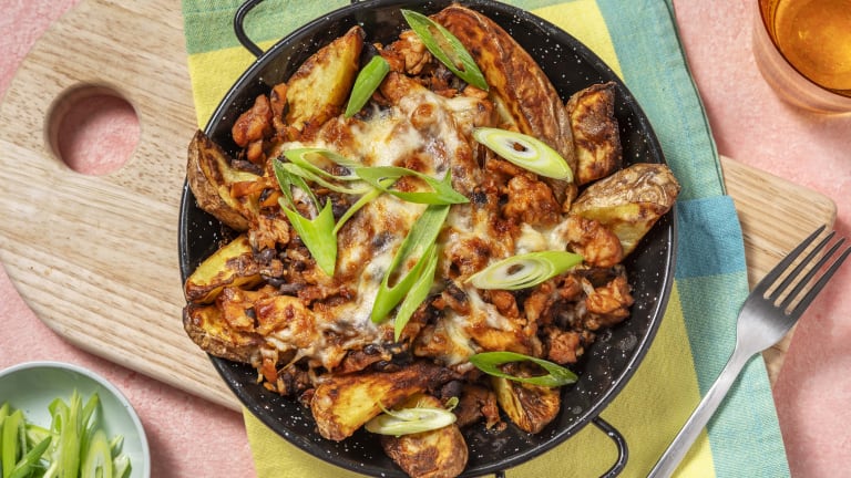 Smoky BBQ Chicken & Black Bean Loaded Wedges
