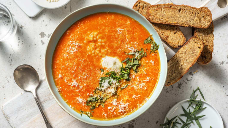 Soupe de tomates & poivron à l'estragon