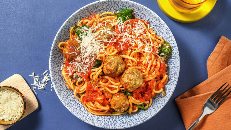 Spaghetti and Italian Sausage Meatballs