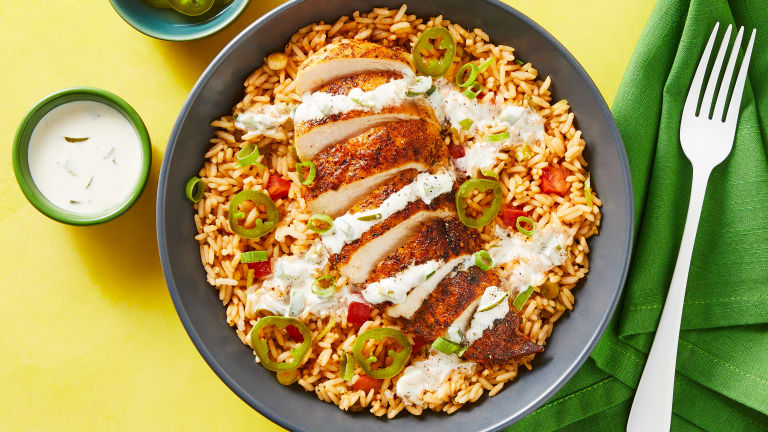 Spicy Peruvian Chicken and Loaded Rice