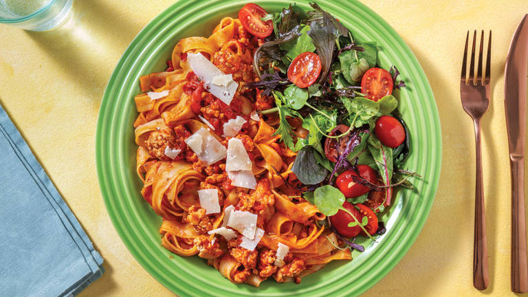 Tuscan Pork & Fresh Fettuccine with Chargrilled Capsicum