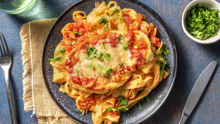 Überbackene Hähnchenbrust Parmigiana