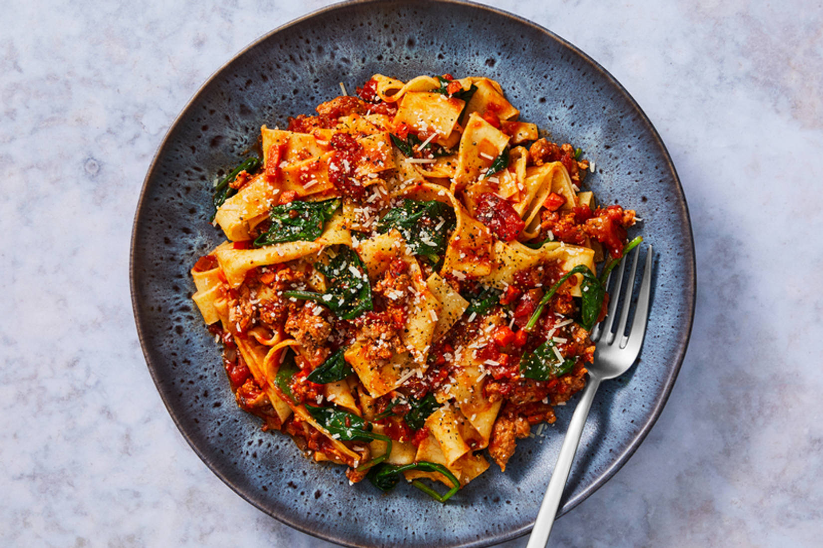 Pappardelle with Buttery Tomato-Sausage Sauce