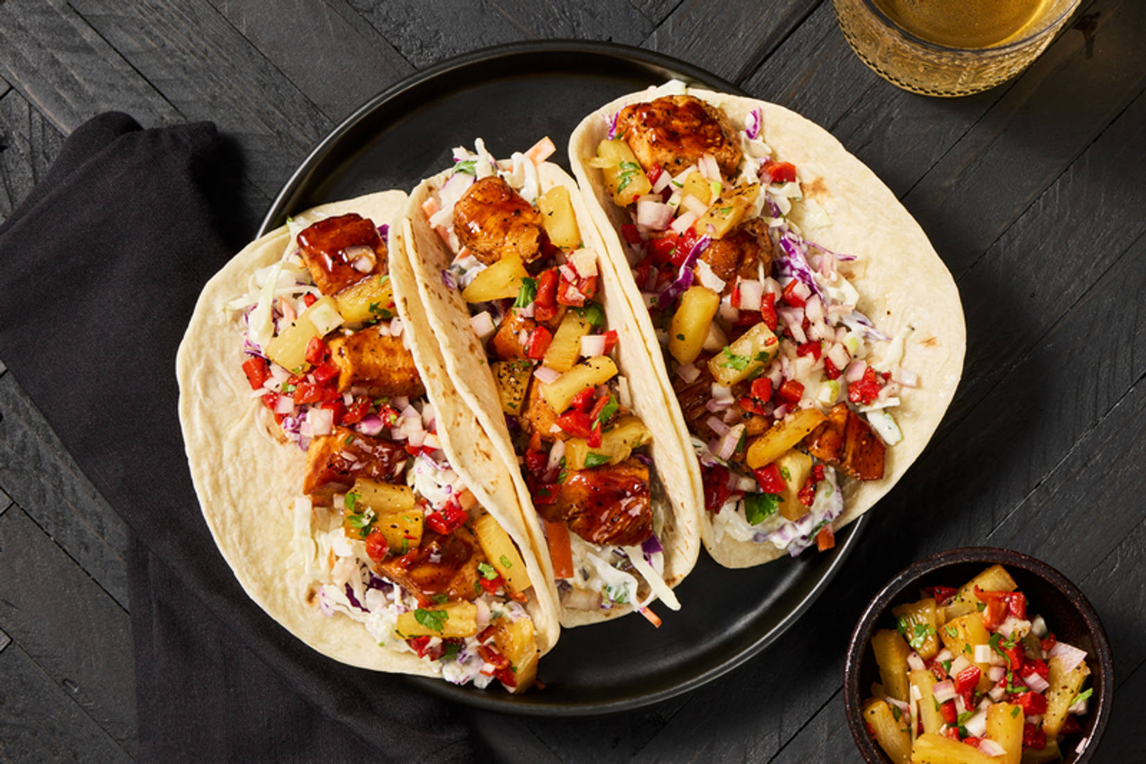 Tacos de poulet à l'hawaïenne