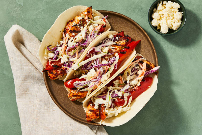 Tacos de poitrines de poulet grillées au chipotle super rapide