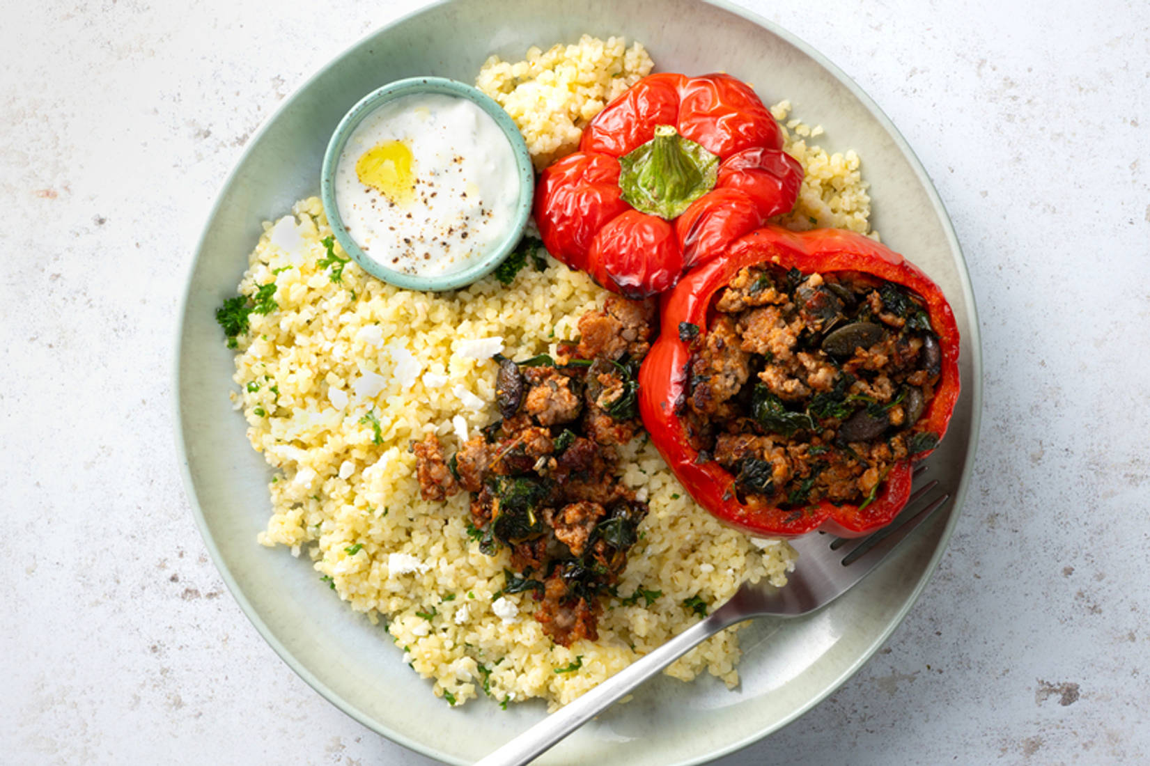 Beef-Stuffed Peppers