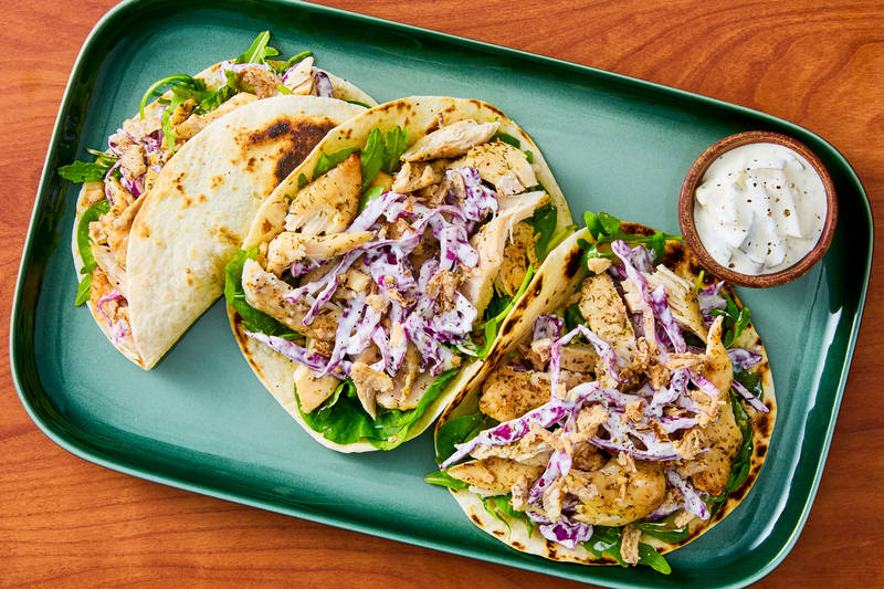 SuperQuick Creamy Dill Pickle Chicken Breast Wraps