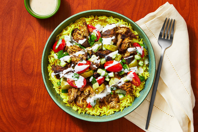 Shawarma-Inspired Plant-Based Protein Shred Bowls