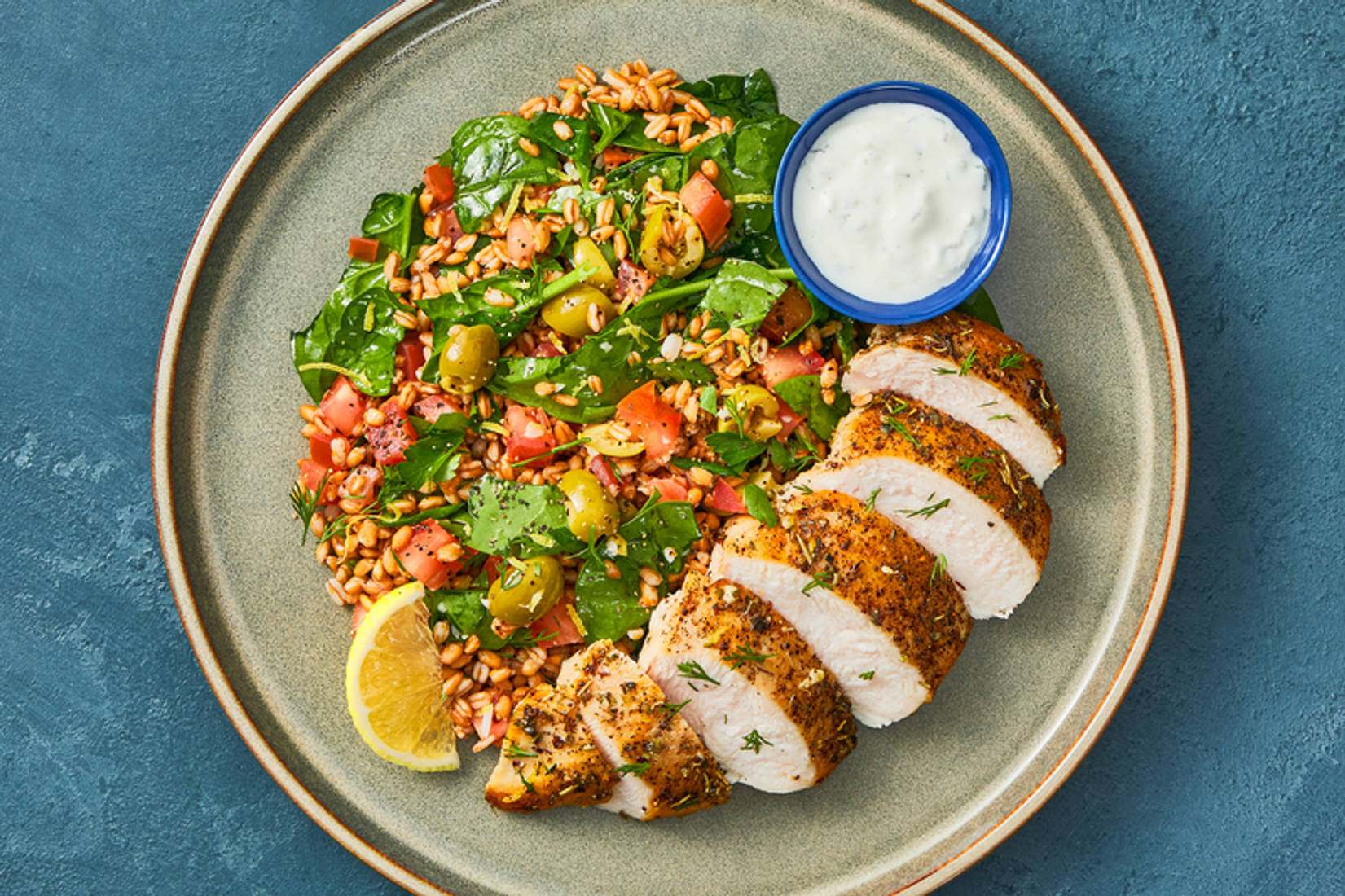 Nutritionist's Pick: Golden Chicken and Greek-Inspired Farro 