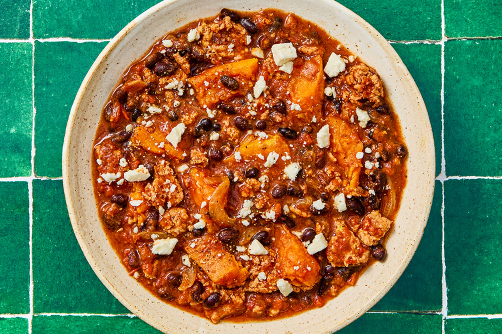 Southwest-Style Chicken Chili with Feta