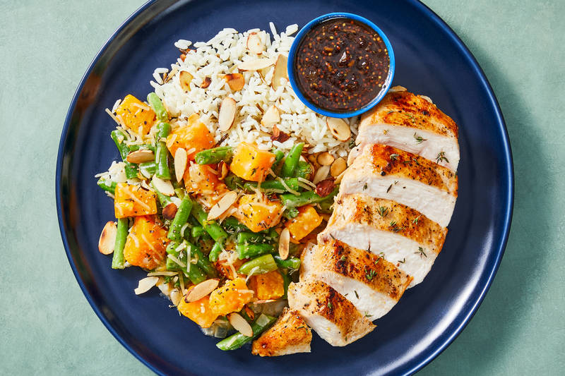 Cranberry-Sage Chicken with Wild Rice Pilaf