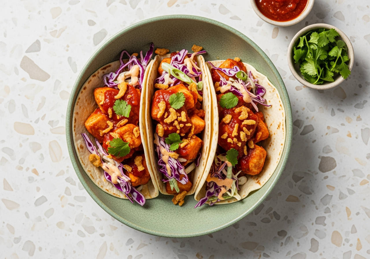 Saucy Cumin Shrimp & Slaw Tacos