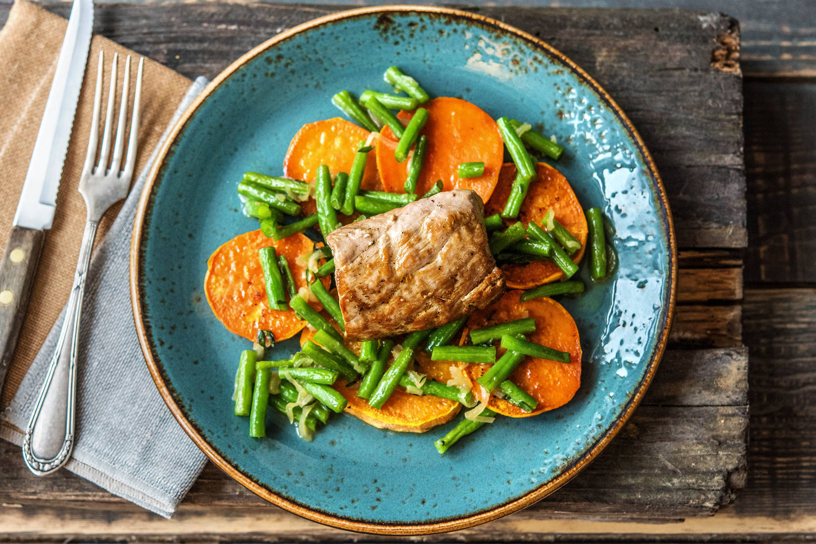 Schweinefilets mit Honig-Thymian-Soße